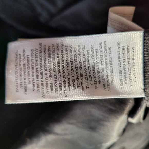 LRL Lauren Ralph Lauren Reefer Coat A-Line Wool Blend Charcoal Size XL Lined - Picture 8 of 11